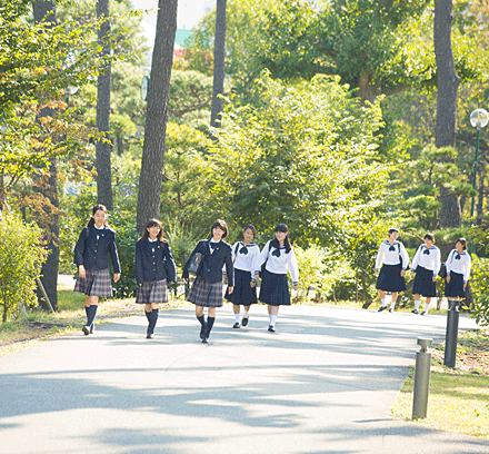 校内の風景 登校の様子