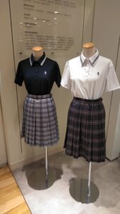 相模女子大学高等部ポロシャツ(白黒)