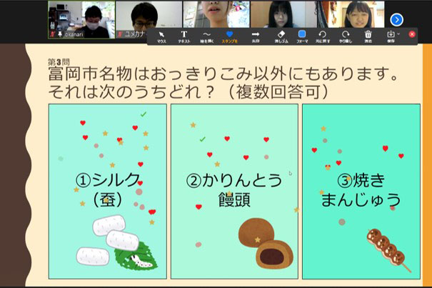 学生主催によるクイズコーナー