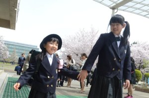 ６年生が出迎え