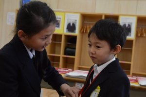 ６年生のお世話