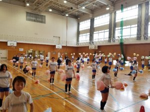 体育館で練習②